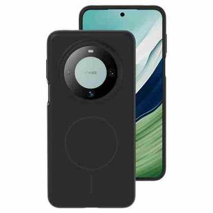 For Huawei Mate 60 Liquid Silicone Thin Circle MagSafe Phone Case(Black)
