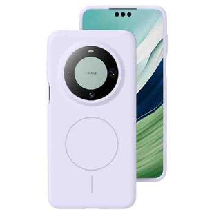 For Huawei Mate 60 Pro / 60 Pro+ Liquid Silicone Thin Circle MagSafe Phone Case(Light Purple)