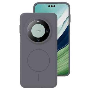 For Huawei Mate 60 Pro / 60 Pro+ Liquid Silicone Thin Circle MagSafe Phone Case(Charcoal Gray)