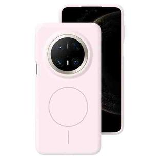 For Huawei Mate 70 Pro / 70 Pro+ Liquid Silicone Thin Circle MagSafe Phone Case(Grey Pink)