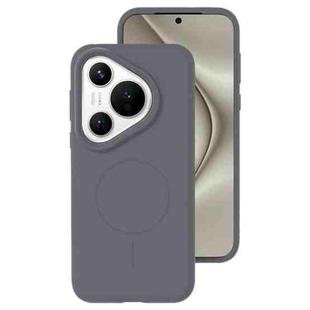 For Huawei Pura 70 Liquid Silicone Thin Circle MagSafe Phone Case(Charcoal Gray)