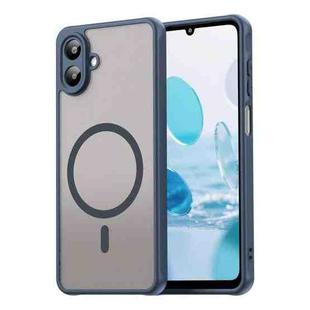 For Samsung Galaxy A07 4G Fan Dun Series TPU Hybrid PC Frosted Magsafe Phone Case(Blue)