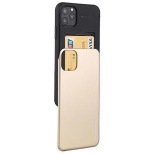 For iPhone 12 / 12 Pro GOOSPERY SKY SLIDE BUMPER TPU + PC Sliding Back Cover Protective Case with Card Slot(Gold)