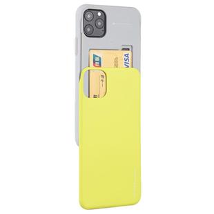 For iPhone 12 / 12 Pro GOOSPERY SKY SLIDE BUMPER TPU + PC Sliding Back Cover Protective Case with Card Slot(Yellow)
