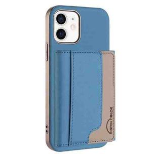 For iPhone 11 Colour Matching Horizontal Magnetic Card Bag RFID MagSafe Phone Case(Baby Blue)