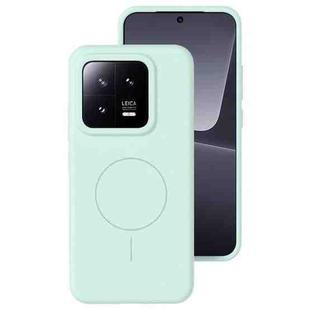 For Xiaomi 13 Liquid Silicone Thin Circle MagSafe Phone Case(Mint Green)