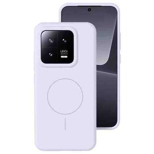For Xiaomi 13 Liquid Silicone Thin Circle MagSafe Phone Case(Light Purple)
