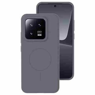For Xiaomi 13 Liquid Silicone Thin Circle MagSafe Phone Case(Charcoal Gray)
