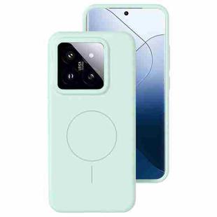 For Xiaomi 14 Pro Liquid Silicone Thin Circle MagSafe Phone Case(Mint Green)