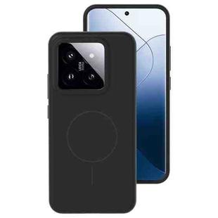 For Xiaomi 14 Liquid Silicone Thin Circle MagSafe Phone Case(Black)