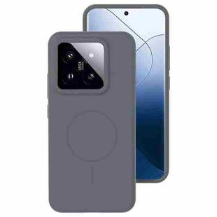 For Xiaomi 14 Liquid Silicone Thin Circle MagSafe Phone Case(Charcoal Gray)