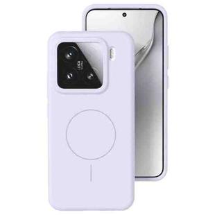 For Xiaomi 15 Pro Liquid Silicone Thin Circle MagSafe Phone Case(Light Purple)