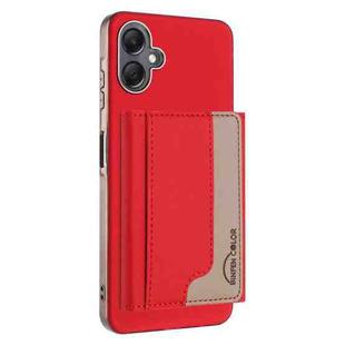 For Samsung Galaxy A06 Colour Matching Horizontal Magnetic Card Bag RFID MagSafe Phone Case(Red)