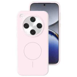 For OPPO Find X8 Pro Liquid Silicone Thin Circle MagSafe Phone Case(Grey Pink)