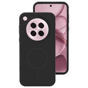 For OPPO Find X8s Liquid Silicone Thin Circle MagSafe Phone Case(Black)