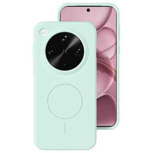 For OPPO Find X8 Ultra Liquid Silicone Thin Circle MagSafe Phone Case(Mint Green)