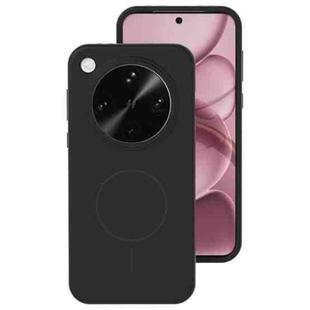 For OPPO Find X8 Ultra Liquid Silicone Thin Circle MagSafe Phone Case(Black)