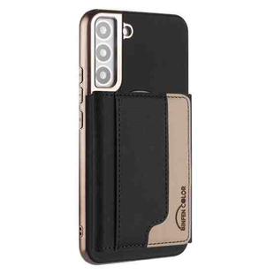 For Samsung Galaxy S24+ 5G Colour Matching Horizontal Magnetic Card Bag RFID MagSafe Phone Case(Black)