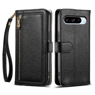 For Google Pixel 8 Pro ESEBLE E11 Colorful Litchi Pattern Zipper Wallet Leather Phone Case(Black)