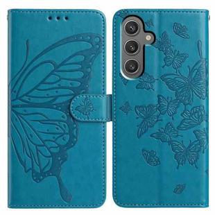 For Samsung Galaxy A13 5G Butterfly Flutter Pattern Embossed Leather Phone Case(Blue)