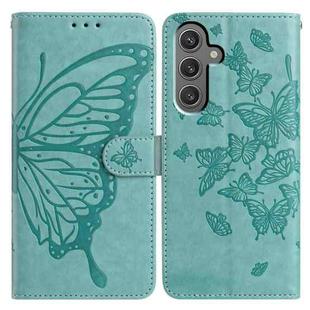 For Samsung Galaxy A15 Butterfly Flutter Pattern Embossed Leather Phone Case(Green)