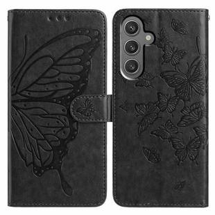 For Samsung Galaxy A15 Butterfly Flutter Pattern Embossed Leather Phone Case(Black)