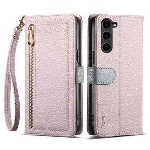 For Samsung Galaxy S23 5G ESEBLE E11 Colorful Litchi Pattern Zipper Wallet Leather Phone Case(Light Purple)