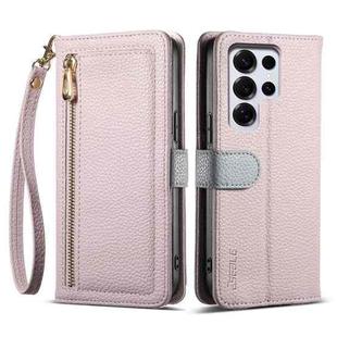 For Samsung Galaxy S25 Ultra 5G ESEBLE E11 Colorful Litchi Pattern Zipper Wallet Leather Phone Case(Light Purple)
