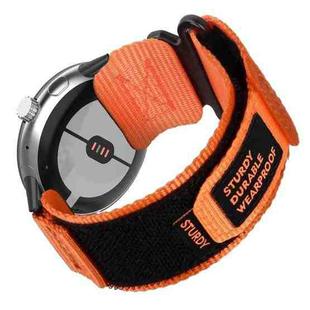 For Google Pixel Watch 3 45mm xDfind Quick Release Nylon Hook And Loop Fastener Buckle Watch Band(Orange)