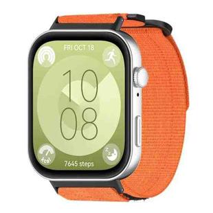 For Huawei Watch Fit3 / Fit4 / Fit4 Pro xDfind Quick Release Nylon Hook And Loop Fastener Buckle Watch Band(Orange)