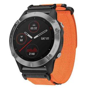 For Garmin Fenix 8/7/6/5 22mm xDfind Quick Release Nylon Hook And Loop Fastener Buckle Watch Band(Orange)