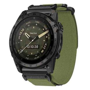 For Garmin Fenix 8/7X/6X/5X 26mm xDfind Quick Release Nylon Hook And Loop Fastener Buckle Watch Band(Green)