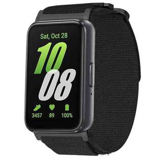 For Samsung Galaxy Fit3 xDfind Quick Release Nylon Hook And Loop Fastener Buckle Watch Band(Black)