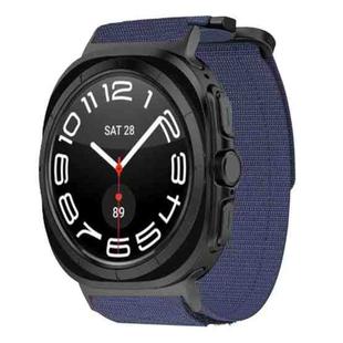 For Samsung Galaxy Watch Ultra 47mm xDfind Quick Release Nylon Hook And Loop Fastener Buckle Watch Band(Blue)
