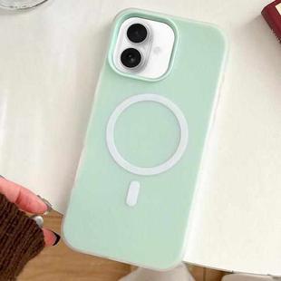 For iPhone 16 Skin Feel MagSafe Magnetic PC Hybrid TPU Phone Case(Light Cyan)