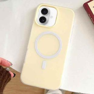 For iPhone 16 Skin Feel MagSafe Magnetic PC Hybrid TPU Phone Case(Yellow)