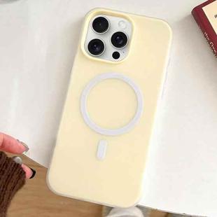 For iPhone 15 Pro Skin Feel MagSafe Magnetic PC Hybrid TPU Phone Case(Yellow)