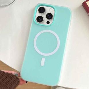 For iPhone 15 Pro Skin Feel MagSafe Magnetic PC Hybrid TPU Phone Case(Mint Green)