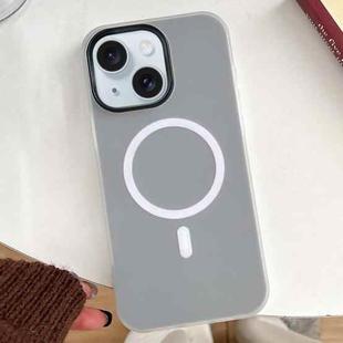 For iPhone 15 Plus Skin Feel MagSafe Magnetic PC Hybrid TPU Phone Case(Black)