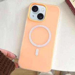 For iPhone 15 Skin Feel MagSafe Magnetic PC Hybrid TPU Phone Case(Orange)