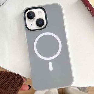 For iPhone 14 Plus Skin Feel MagSafe Magnetic PC Hybrid TPU Phone Case(Black)