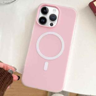 For iPhone 12 Pro Max Skin Feel MagSafe Magnetic PC Hybrid TPU Phone Case(Light Pink)