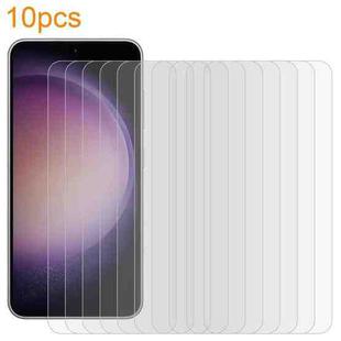 For Samsung Galaxy S23 5G 10pcs xDfind 0.18mm 9H 2.5D High Aluminum Tempered Glass Film, Support Fingerprint Unlocking