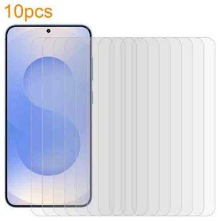 For Samsung Galaxy S25 5G 10pcs xDfind 0.18mm 9H 2.5D High Aluminum Tempered Glass Film, Support Fingerprint Unlocking