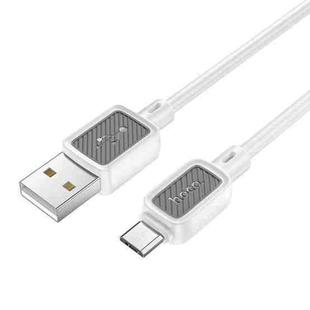 hoco X108 Benefit 1m Silicone Fast Charging Data Cable, Interface:USB to Micro(White)