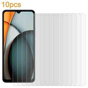 For Xiaomi Poco C61 / Redmi A3 10pcs xDfind 0.26mm 9H 2.5D Middle Aluminum Tempered Glass Film