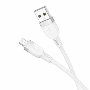 hoco X109 Energy 1m Silicone Fast Charging Data Cable, Interface:USB to Micro(White)