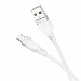 hoco X109 Energy 1m Silicone Fast Charging Data Cable, Interface:USB to Type-C(White)