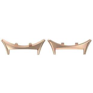 For vivo Watch 5 / iQOO Watch 5 One Pair Metal Head Adapter Watch Band Connector(Rose Gold)