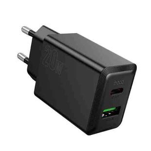 hoco N69 PD20W+QC3.0 Dual Port Charger, Specification:EU Plug(Black)